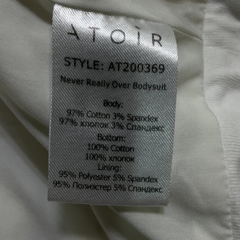 Atoir Ruched White Never Really Over Bodysuit Size S - Picture 5 of 5